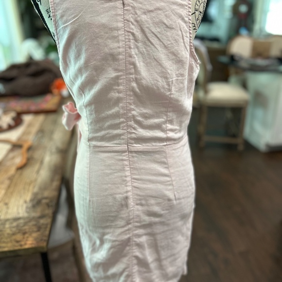 🌸NWT - ANN TAYLOR LINEN BLEND V-NECK WRAP DRESS - Picture 12 of 13